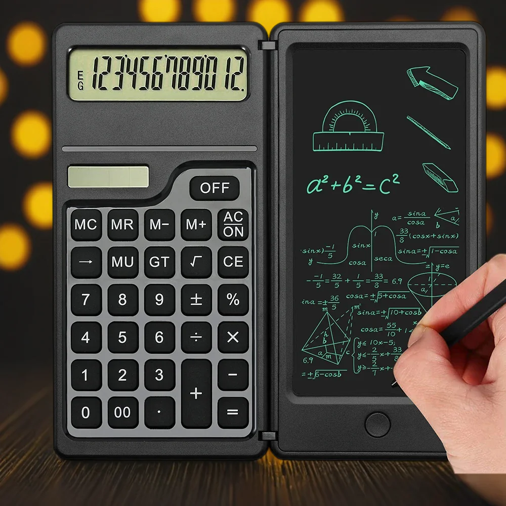 Foldable Dual Powered Calculator with 6.5Inch LCD Writing Tablet - Image 7