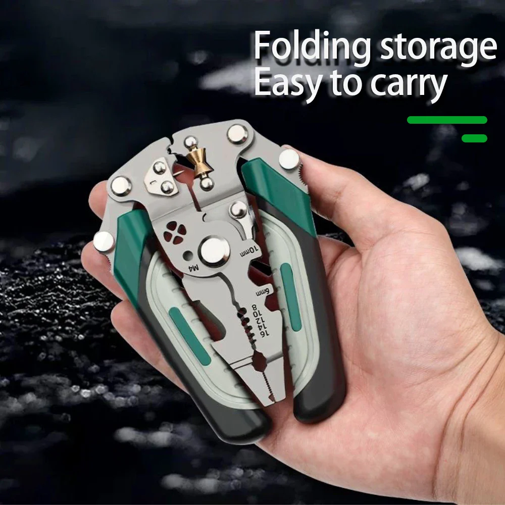 SmartFold Foldable Multi-Function Pulley Design Wire Stripper and Crimper - Image 2