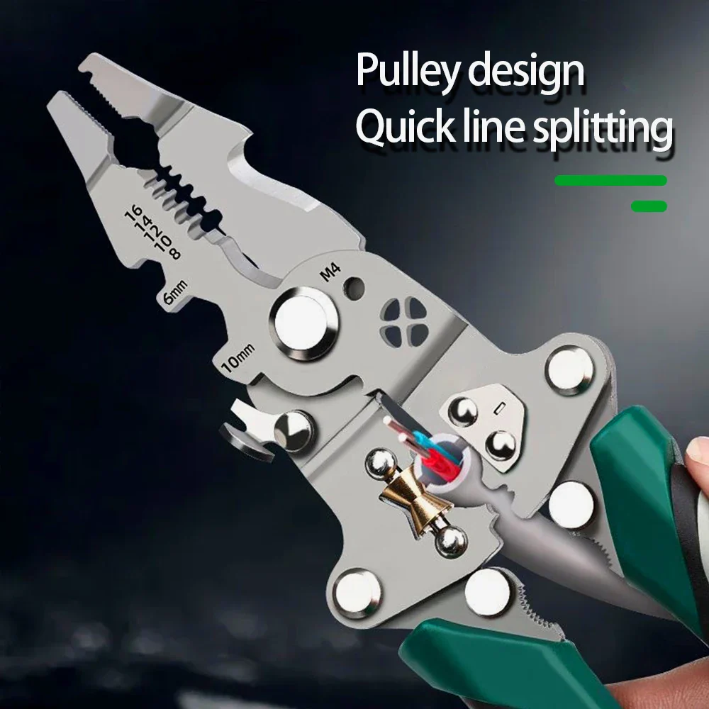 SmartFold Foldable Multi-Function Pulley Design Wire Stripper and Crimper - Image 4