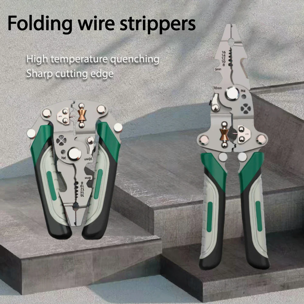 SmartFold Foldable Multi-Function Pulley Design Wire Stripper and Crimper - Image 7