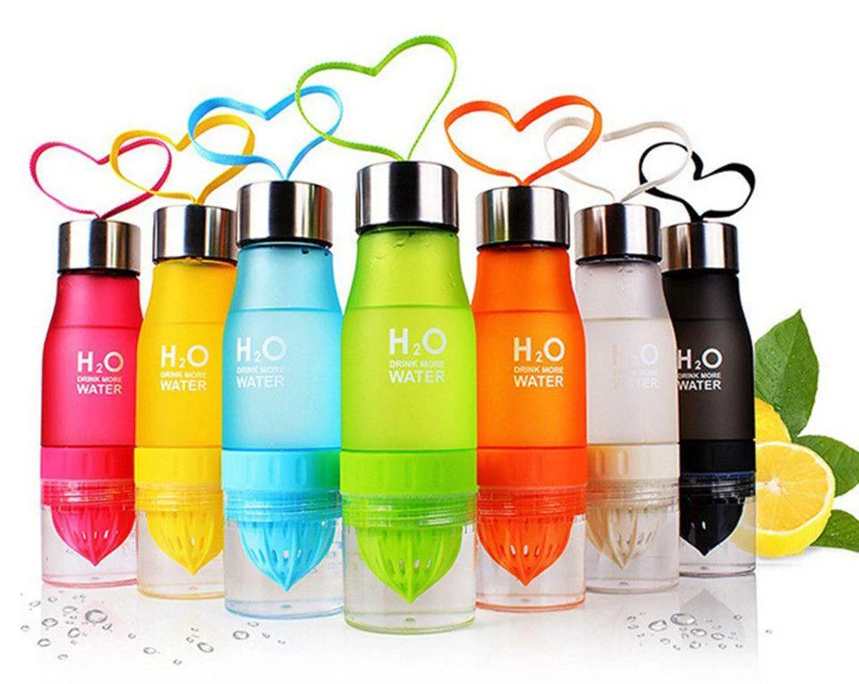 Frosted Leak-proof 650ml Lemon Cup H2O water bottle