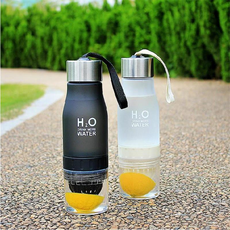 Frosted Leak-proof 650ml Lemon Cup H2O water bottle - Image 5
