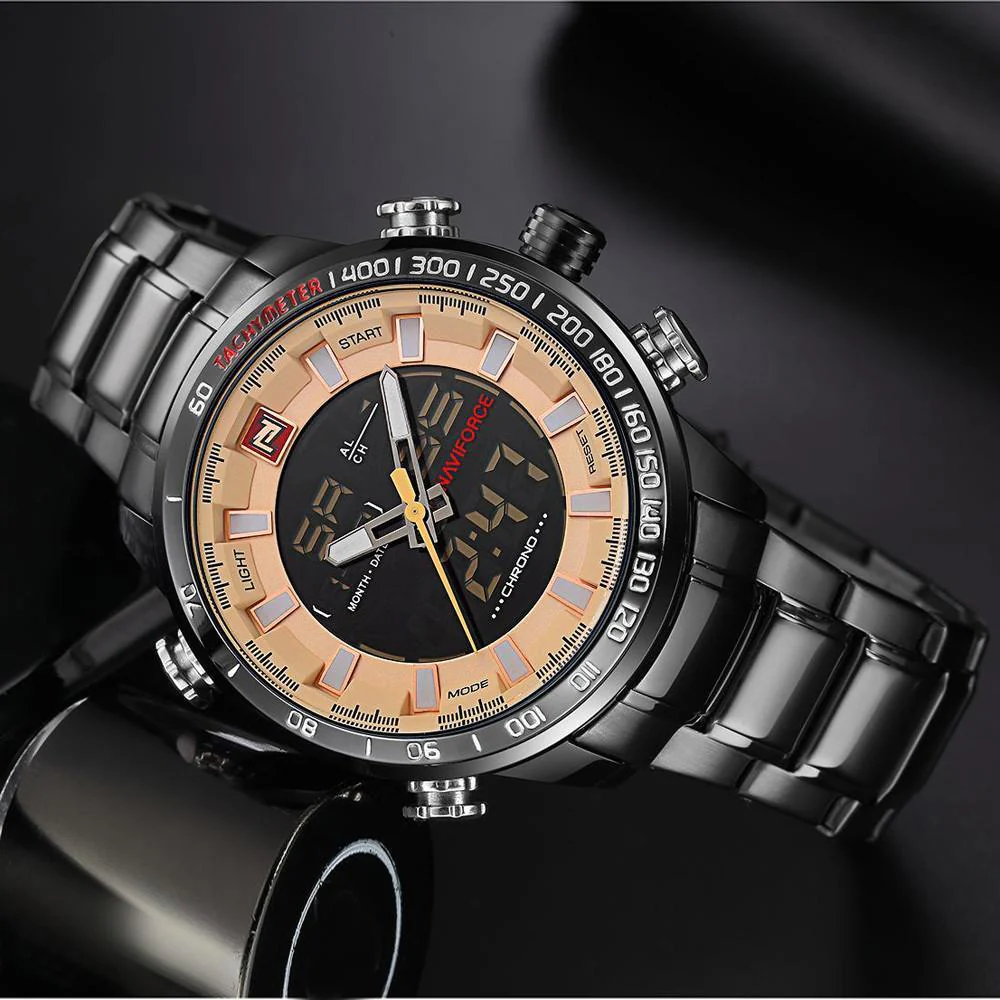 M109 -FULL STEEL TACTICAL WRIST WATCH - Image 3