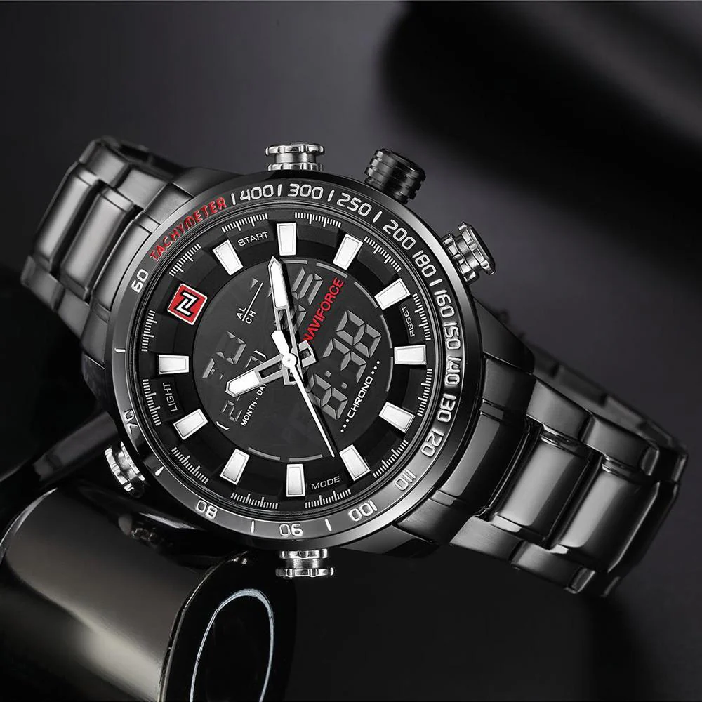 M109 -FULL STEEL TACTICAL WRIST WATCH - Image 5