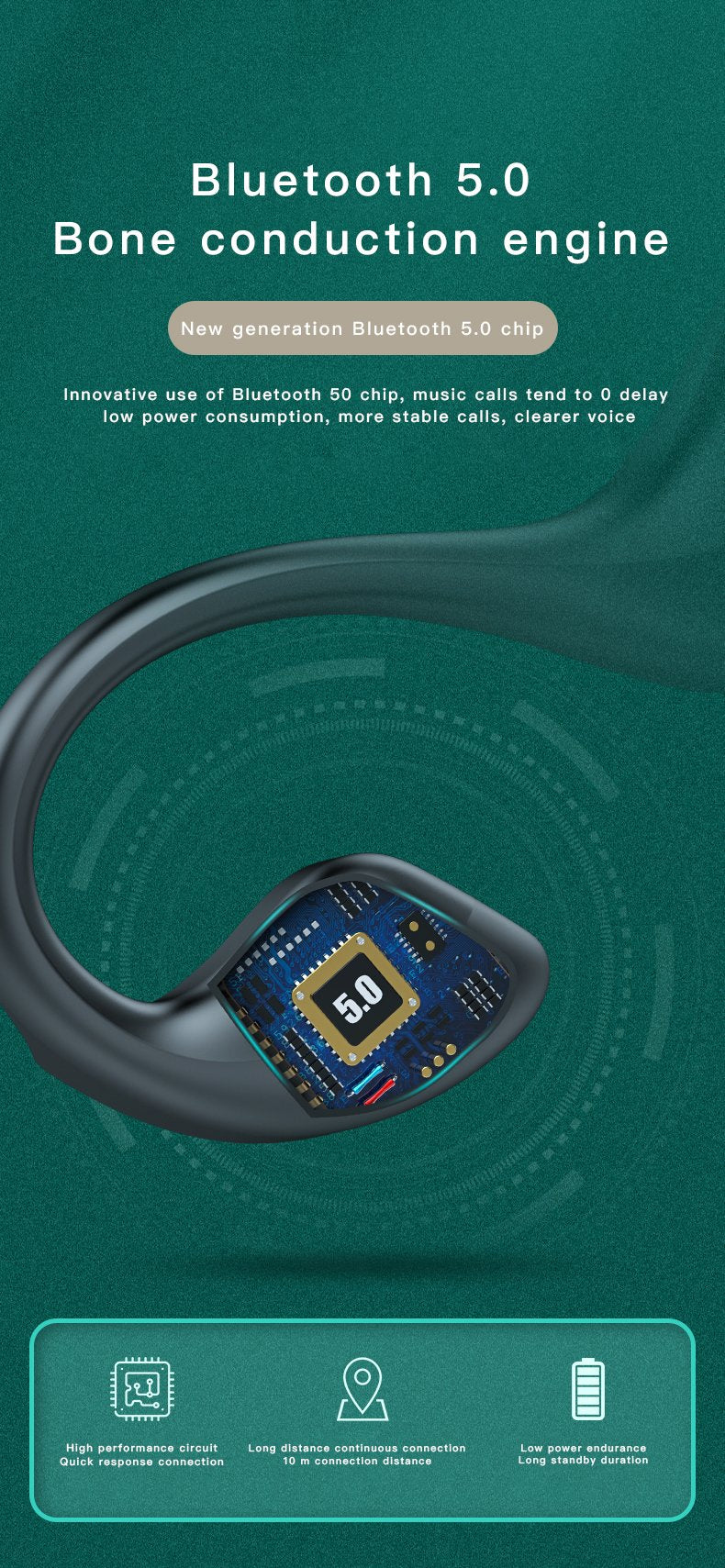 G100™ Surround Sound Bone Conduction Bluetooth Earphones - Image 12