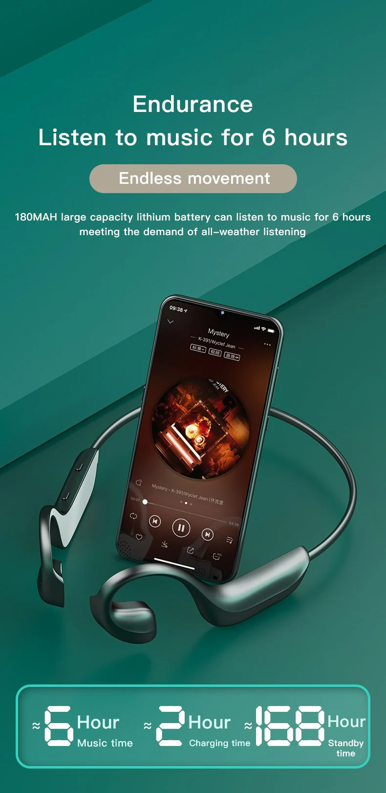 G100™ Surround Sound Bone Conduction Bluetooth Earphones - Image 14