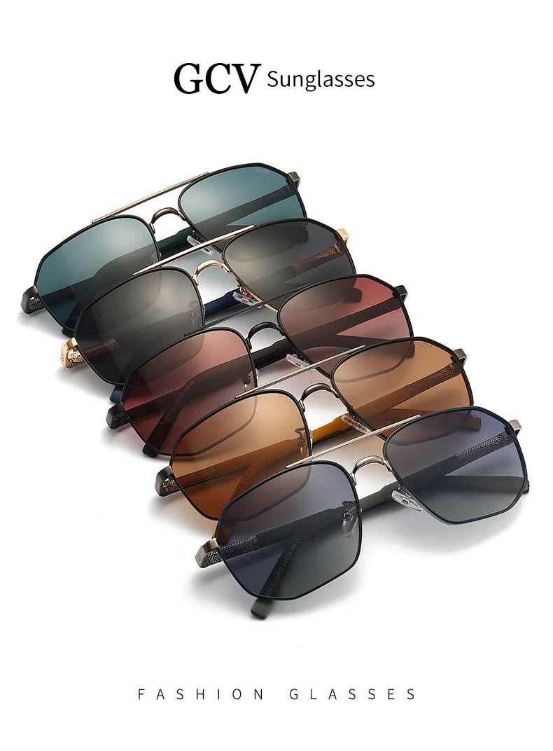 GCV™ Classic Pilot Square Polarized Sunglasses - Image 14