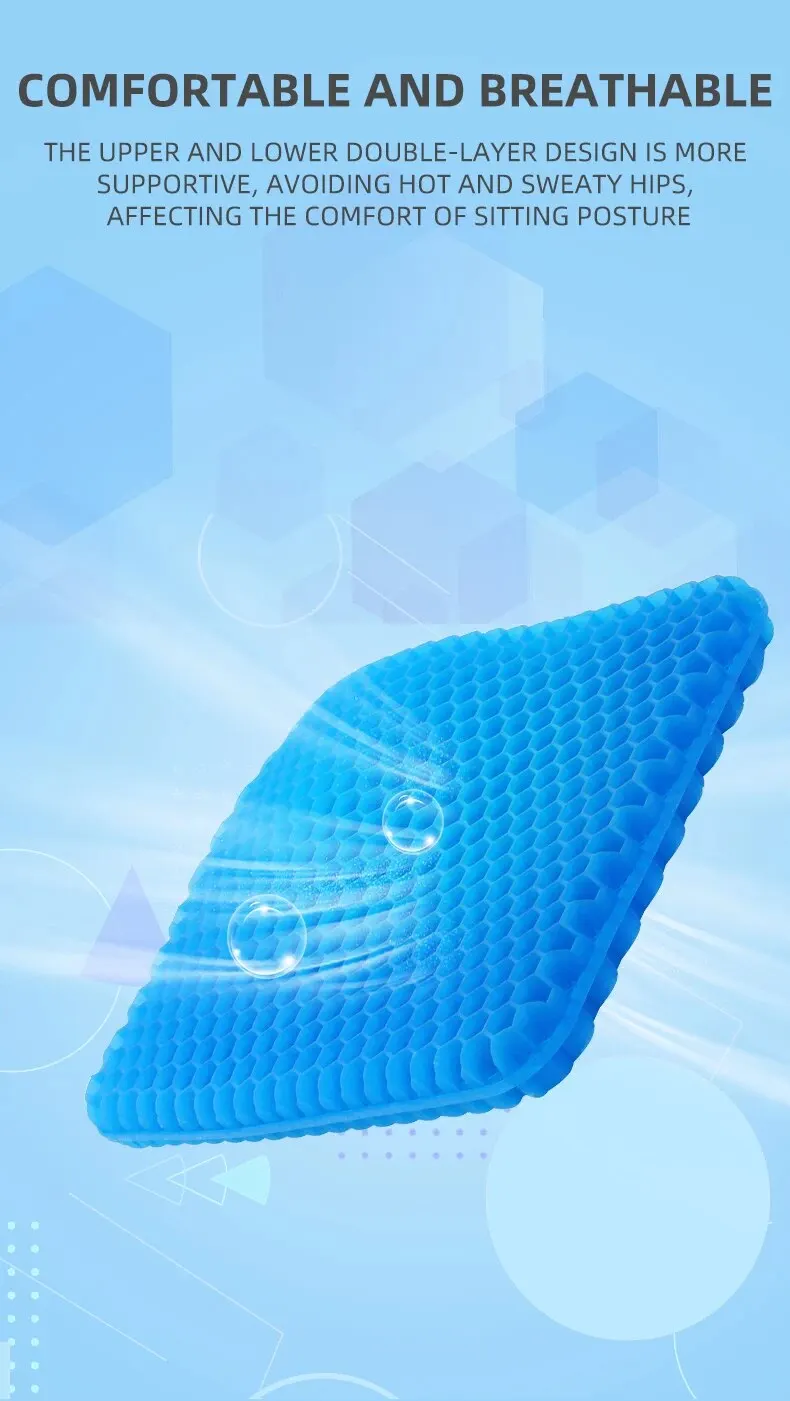 Ergonomic Shock-Absorbing Pressure Relief All-Day Comfort Gel Honeycomb Cushion - Image 10