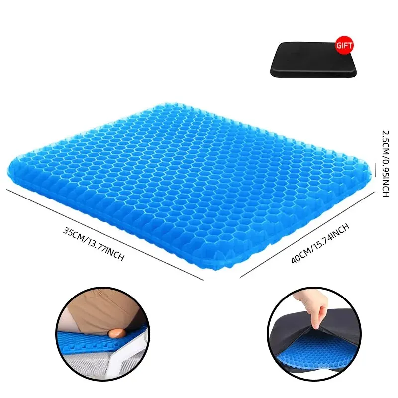 Ergonomic Shock-Absorbing Pressure Relief All-Day Comfort Gel Honeycomb Cushion - Image 17