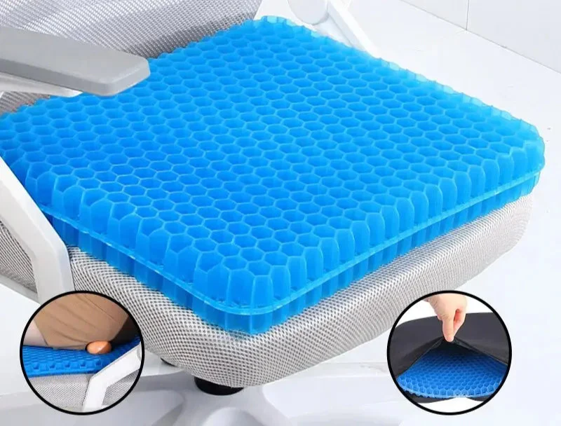 Ergonomic Shock-Absorbing Pressure Relief All-Day Comfort Gel Honeycomb Cushion - Image 2
