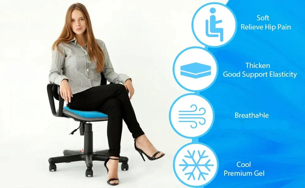 Ergonomic Shock-Absorbing Pressure Relief All-Day Comfort Gel Honeycomb Cushion - Image 23
