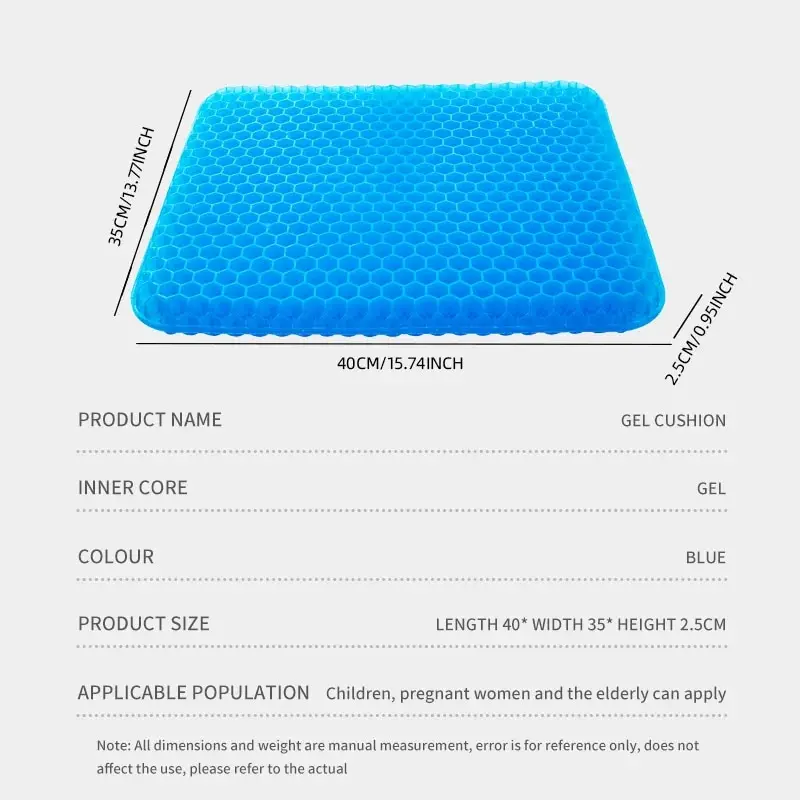 Ergonomic Shock-Absorbing Pressure Relief All-Day Comfort Gel Honeycomb Cushion - Image 3