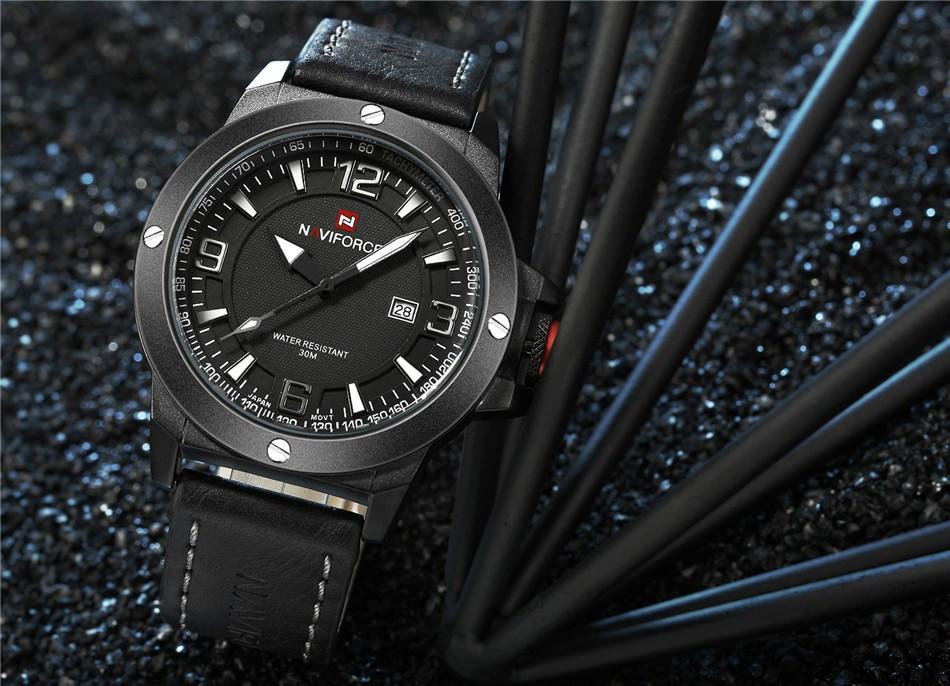Genuine Leather Strap Army Watch (4 colors) - Image 2