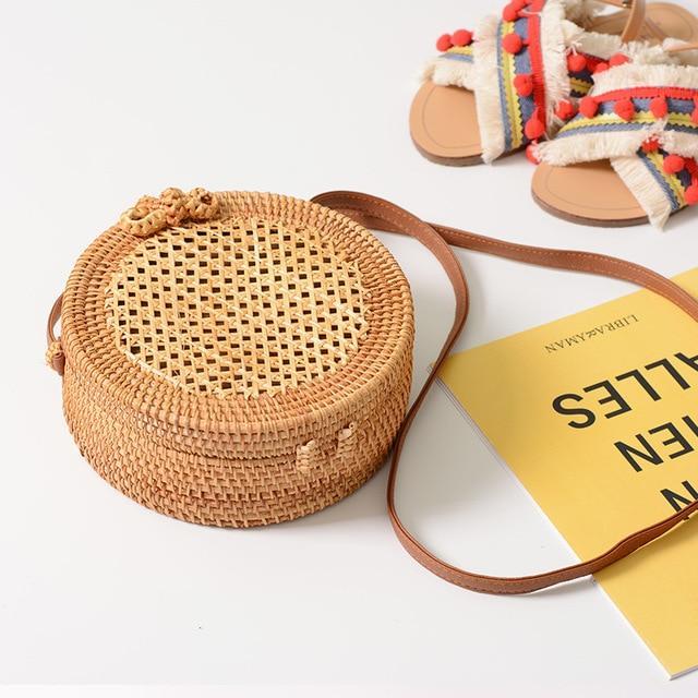 Tropical Hand-Woven Straw Purses - Image 5