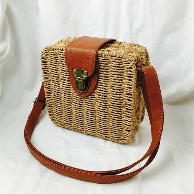 Tropical Hand-Woven Straw Purses - Image 6