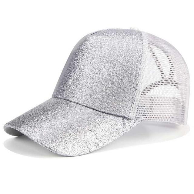Glitter and Plain Women's Mesh Ponytail Cap - Image 12
