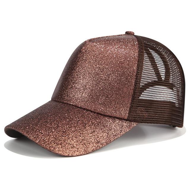Glitter and Plain Women's Mesh Ponytail Cap - Image 5