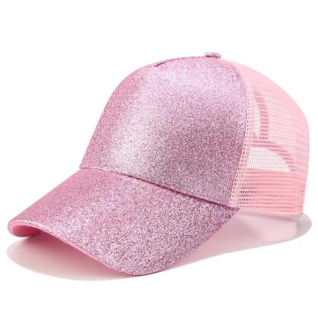 Glitter and Plain Women's Mesh Ponytail Cap - Image 6