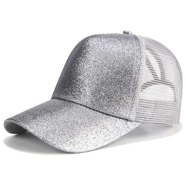 Glitter and Plain Women's Mesh Ponytail Cap - Image 7