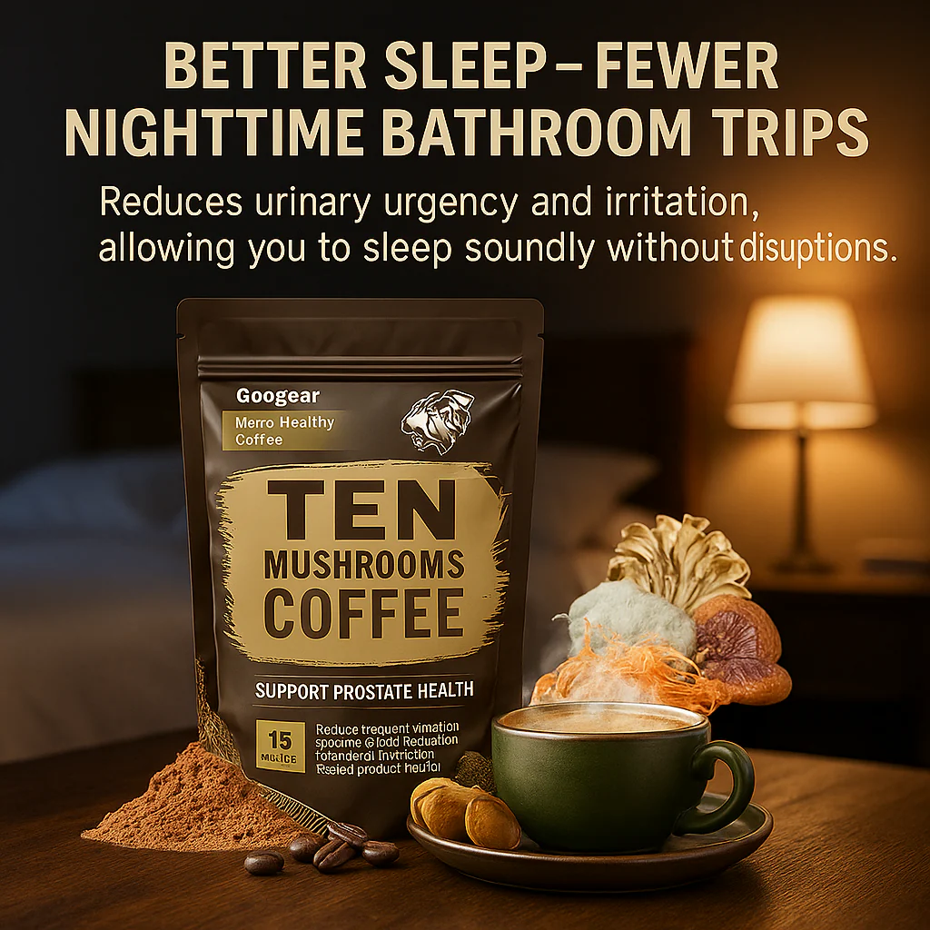 Googeer Men’s HealthyTen Mushrooms Coffee- Advanced Daily Support for Prostate Health - Image 10