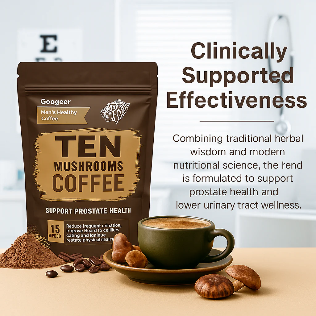Googeer Men’s HealthyTen Mushrooms Coffee- Advanced Daily Support for Prostate Health - Image 14