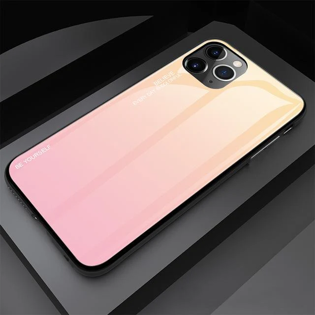 Gradient Tempered Glass Smartphone Case for iPhone & Samsung - Image 2