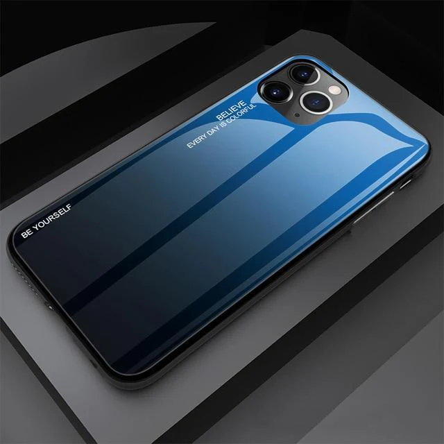 Gradient Tempered Glass Smartphone Case for iPhone & Samsung - Image 3