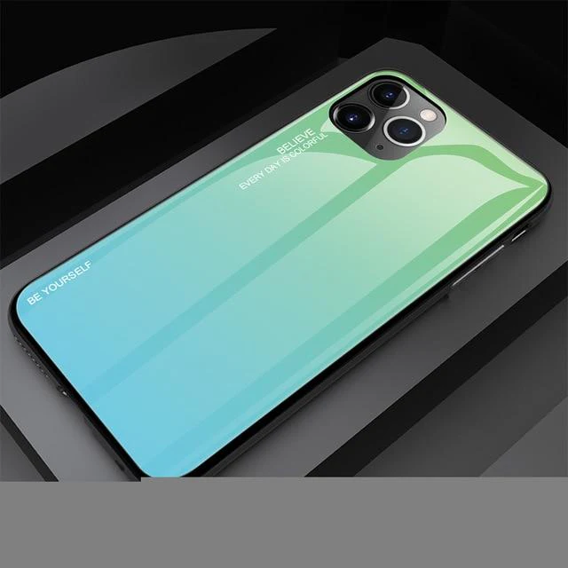 Gradient Tempered Glass Smartphone Case for iPhone & Samsung - Image 4