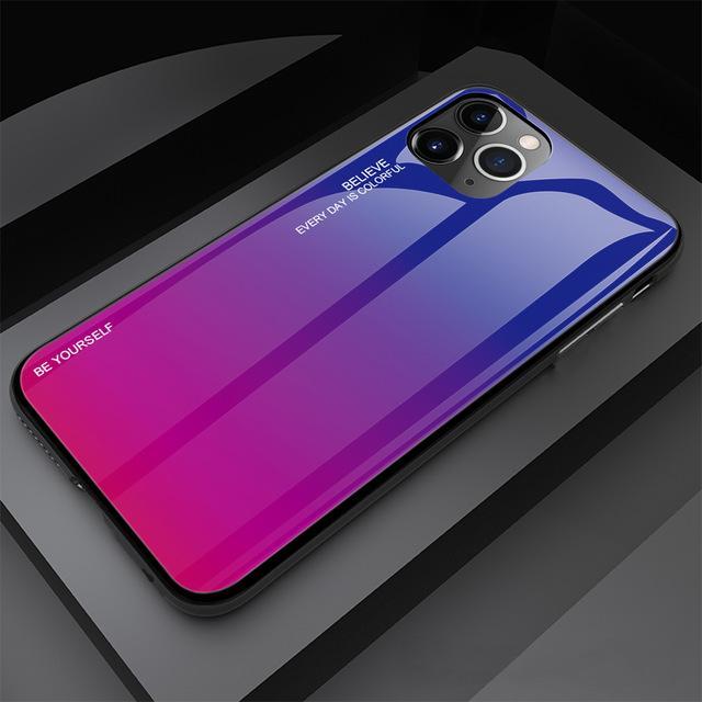 Gradient Tempered Glass Smartphone Case for iPhone & Samsung - Image 6