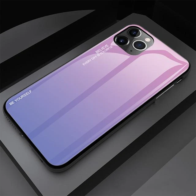 Gradient Tempered Glass Smartphone Case for iPhone & Samsung - Image 7