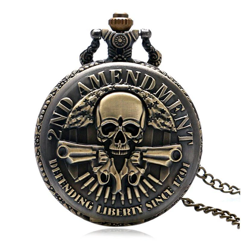 Guns Design "2ND AMENDMENT" Pocket Watch