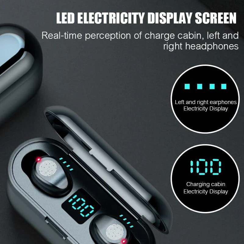 2 in 1 Bluetooth V5.0 Wireless Touch Control Earbuds With Power Bank Case - Image 2