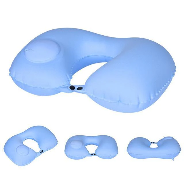 Hand-Press Inflatable Travel Pillow - Image 2