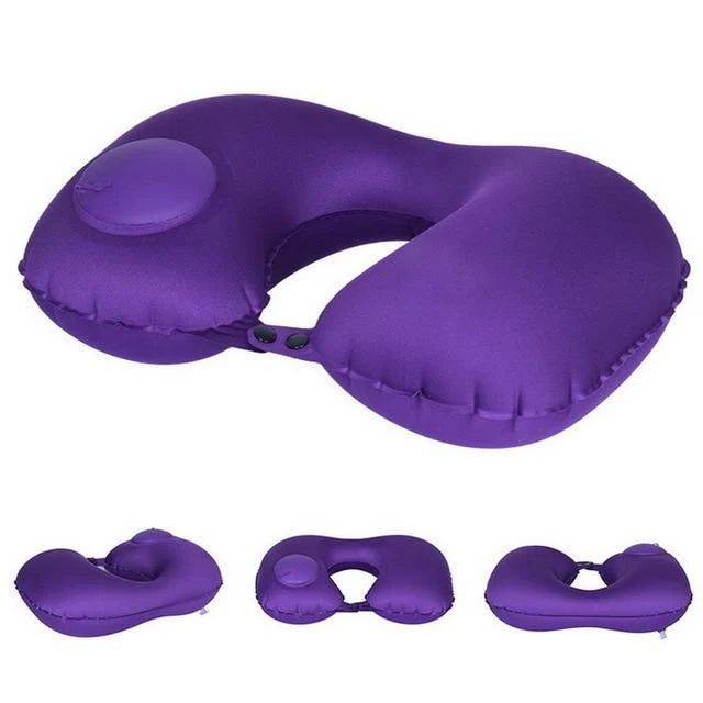 Hand-Press Inflatable Travel Pillow - Image 4