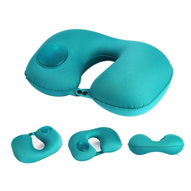 Hand-Press Inflatable Travel Pillow - Image 5