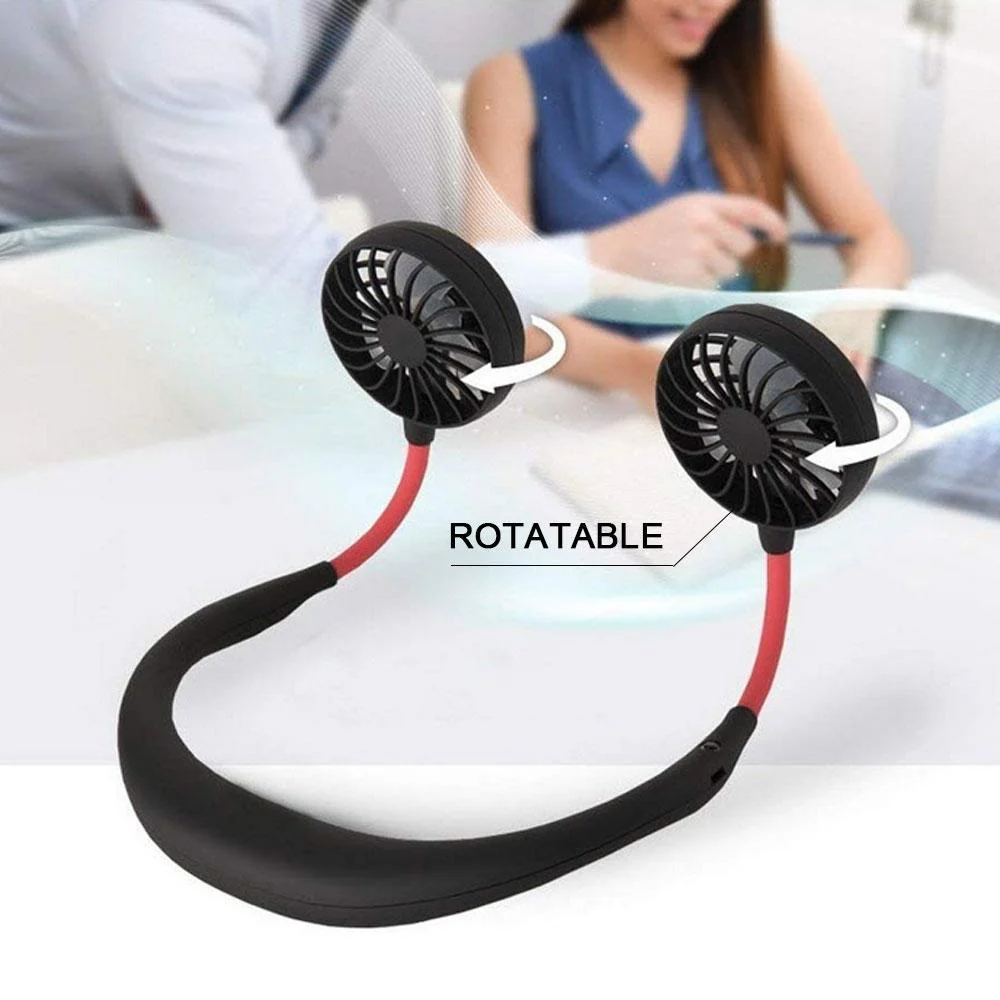 Hands-Free Dual-Wind Neckband Fan - Image 8