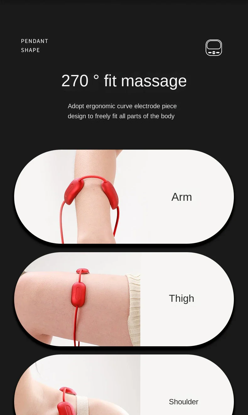 NeuroWarm Multi-Zone Hands-Free Wearable Cervical & Shoulder TENS Heat Massager - Image 14