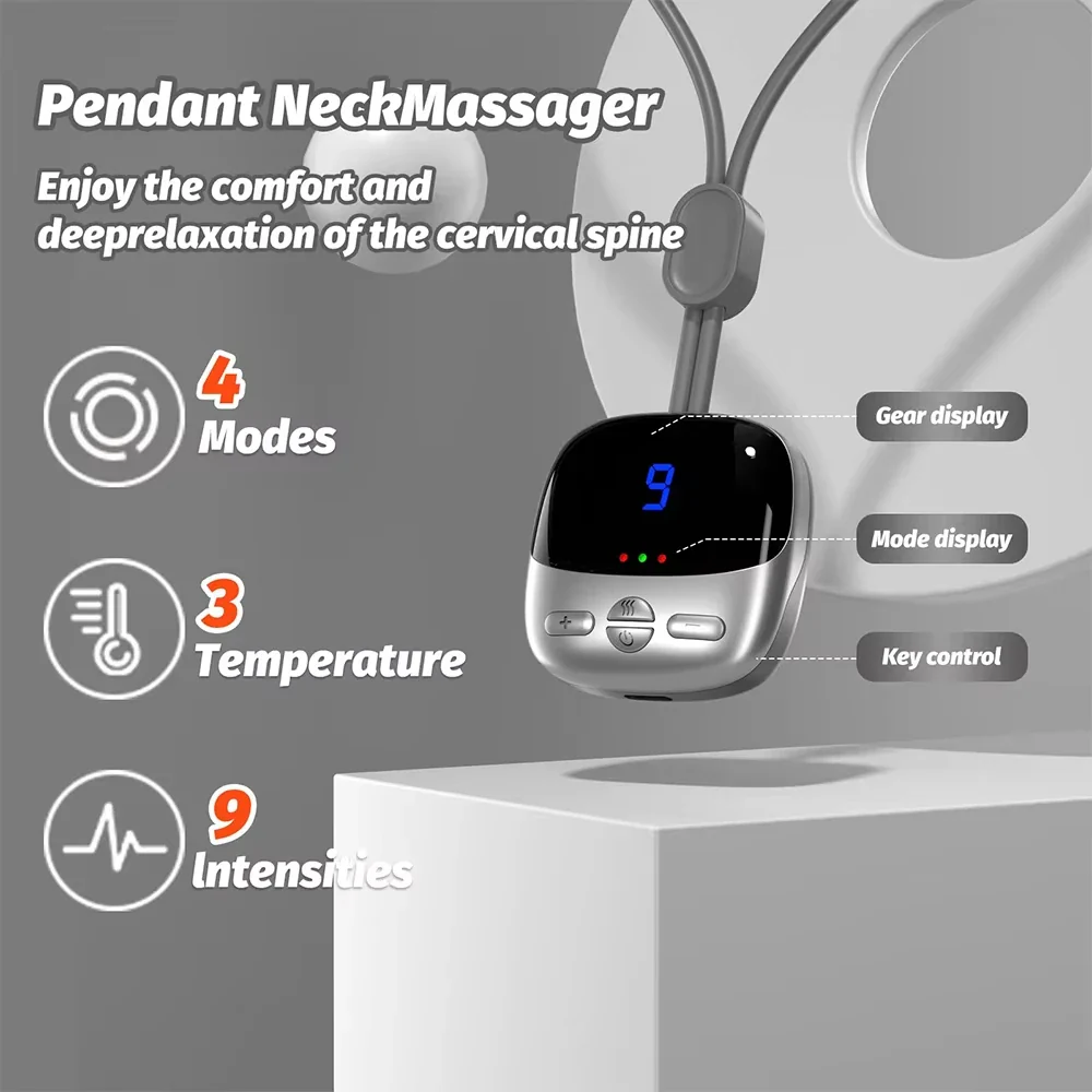 NeuroWarm Multi-Zone Hands-Free Wearable Cervical & Shoulder TENS Heat Massager - Image 23