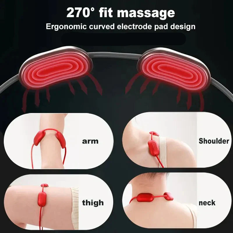 NeuroWarm Multi-Zone Hands-Free Wearable Cervical & Shoulder TENS Heat Massager - Image 3