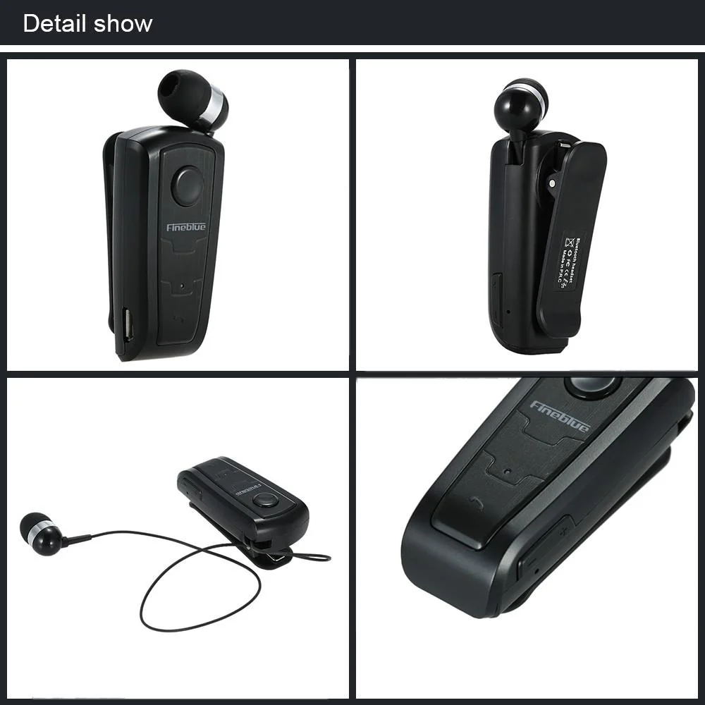 Hands Free Wear Clip Vibrating Bluetooth V4.0 Earphone - Image 3