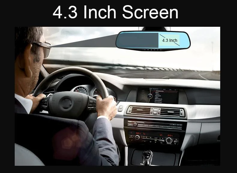 HD Mirror Cam - 1080P With 4.3" Digital Screen Car DVR - Image 7