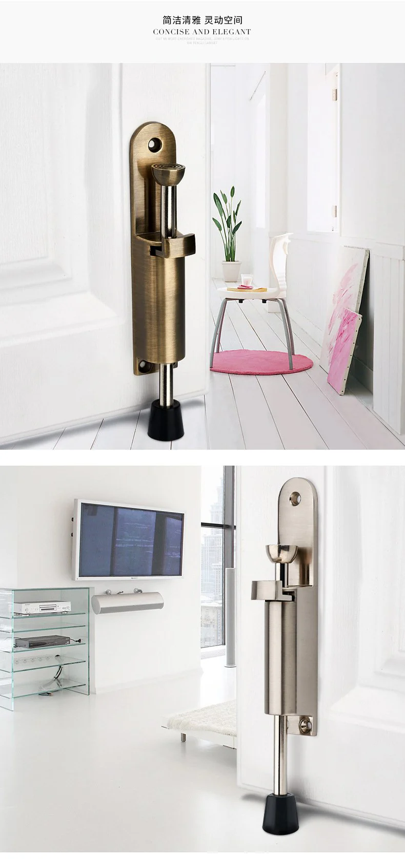 Stainless Steel Easy Kickdown Door Stoppers - Image 5