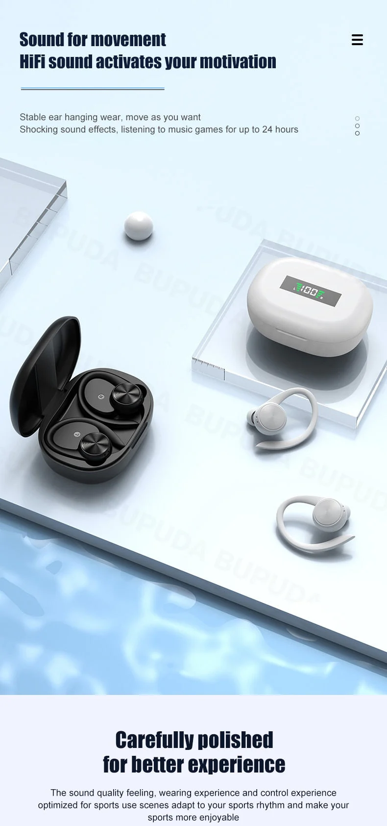 HiFi Stereo Sports Bluetooth Wireless  Headphones - Image 4