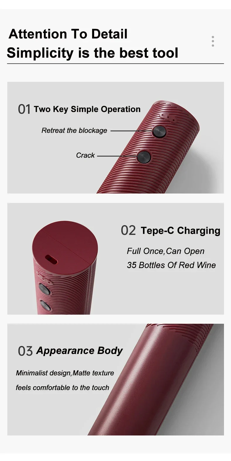 Electric Rechargeable Automatic Powerful Wine Bottle Opener - Image 13