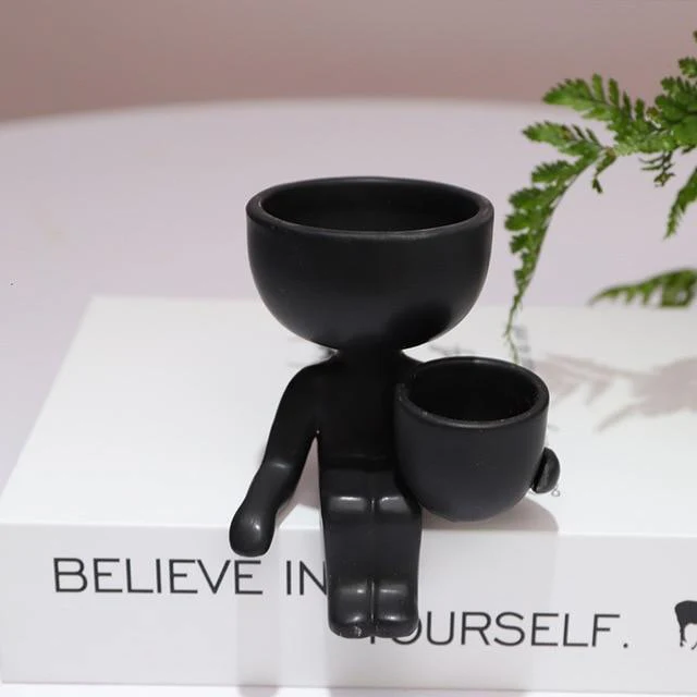 Humanoid Ceramic Flower Pot Vase - Image 3