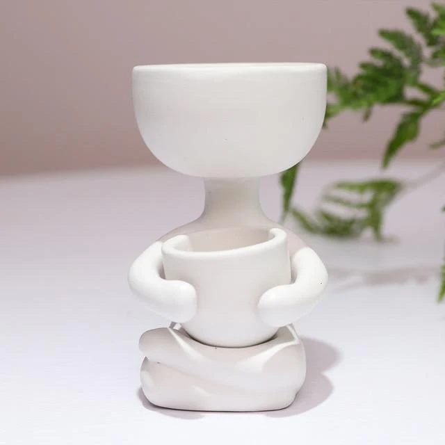 Humanoid Ceramic Flower Pot Vase - Image 7