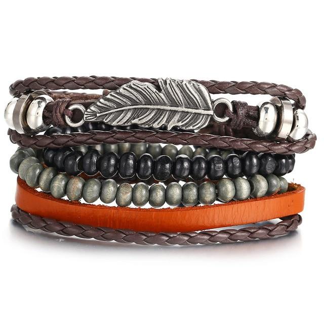 IF ME™ Vintage Multi-Layer Men's Leather Bracelet Sets - Image 11