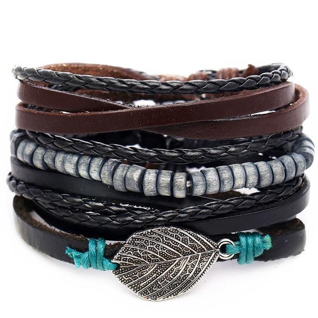 IF ME™ Vintage Multi-Layer Men's Leather Bracelet Sets - Image 12