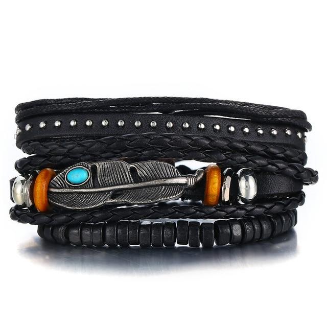 IF ME™ Vintage Multi-Layer Men's Leather Bracelet Sets - Image 13