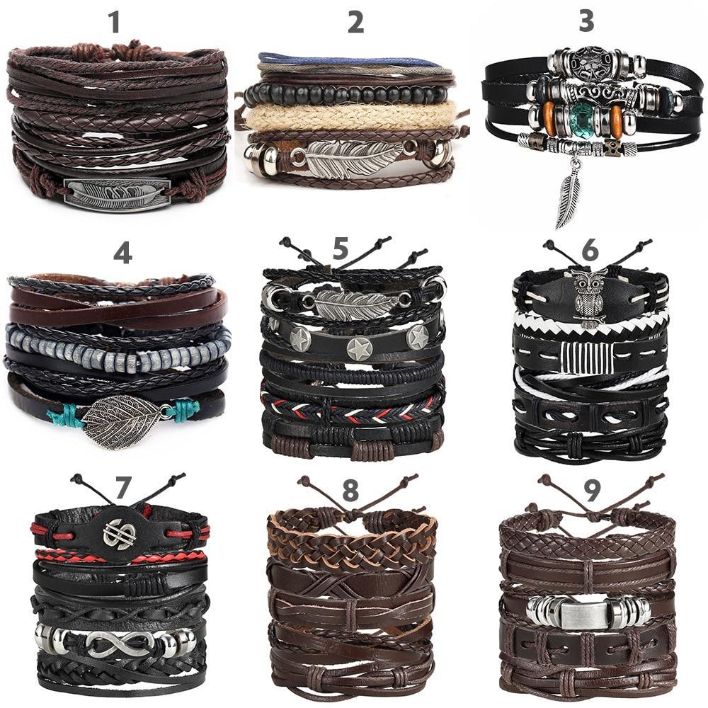 IF ME™ Vintage Multi-Layer Men's Leather Bracelet Sets - Image 16